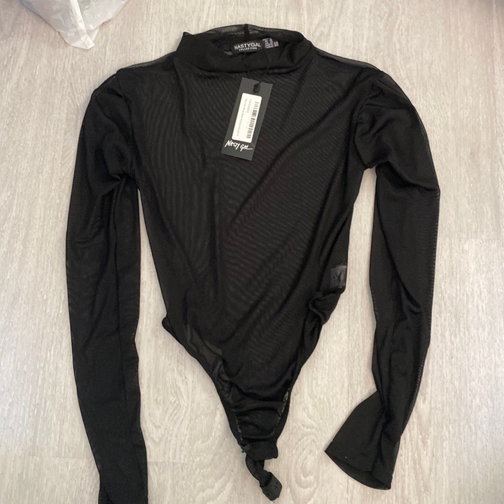 NWT nastygal sheer mesh bodysuit